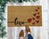 Love Hearts Outdoor Valentine's Door Mat