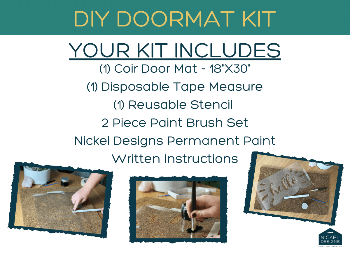 DIY Doormat Kit, Everything to Paint Your Own Welcome Mat