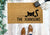 Personalize Last Name Cat Doormat