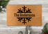 Custom Christmas Doormat, Snowflake