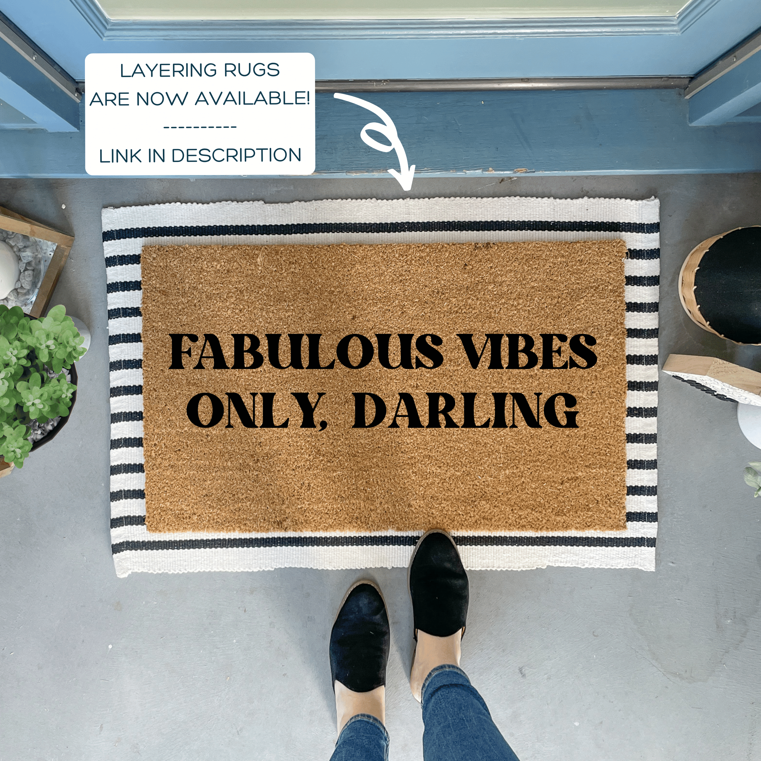 Good Vibes Only, Welcome Mat, Funny Doormat