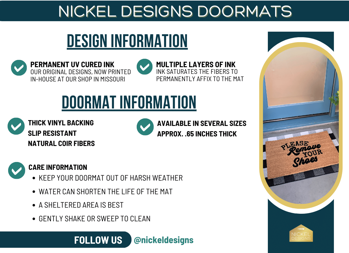 Football Welcome Mat  Fall Door Mats by Nickel Designs Doormats