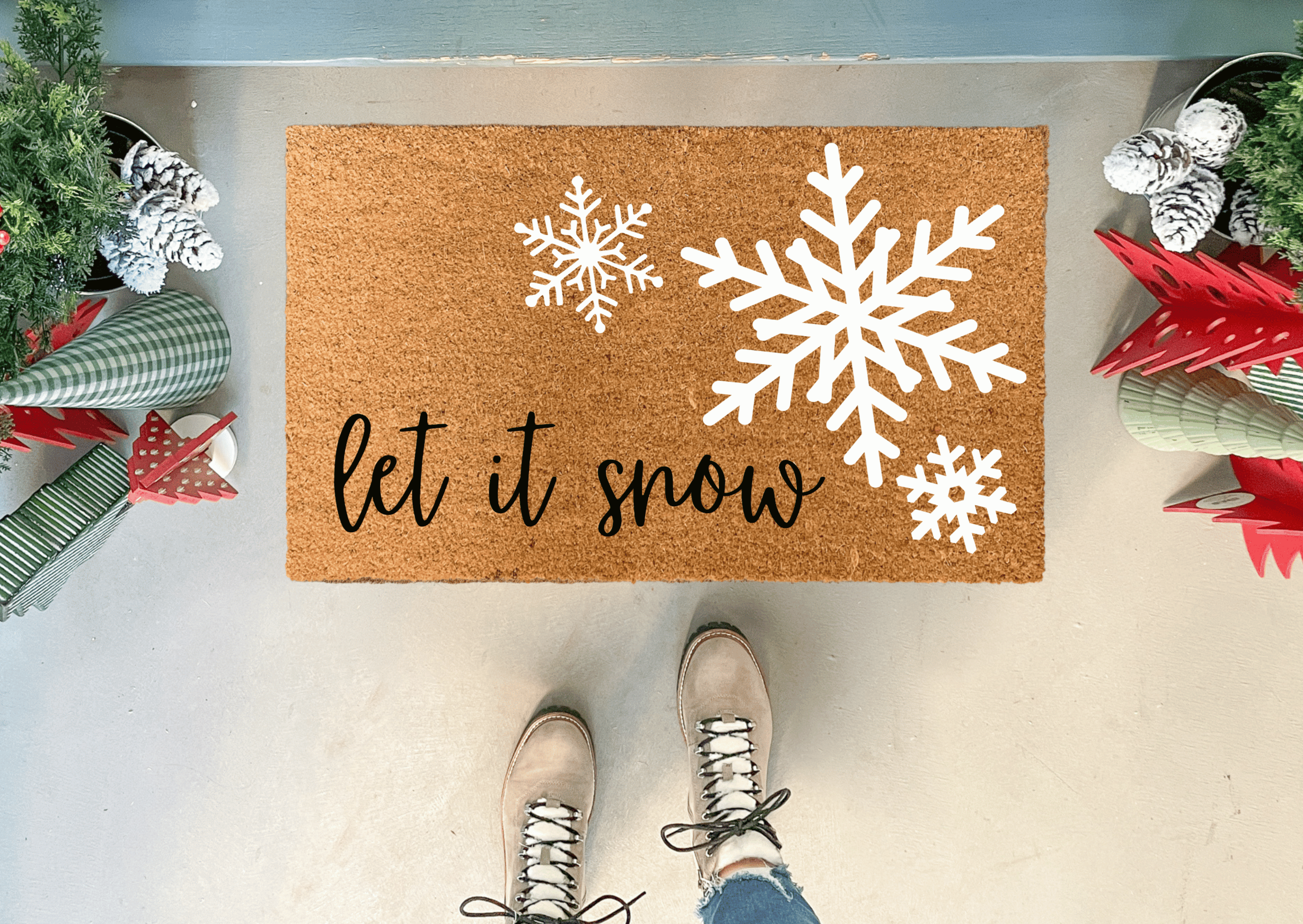 COZY AF, Christmas Doormat, Winter Doormat, Funny Christmas Door Mat,  Holiday Doormat, Rude Doormat, Cozy Decor, Modern Doormat, Coir Rug 