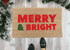 Merry & Bright Modern Holiday Doormat