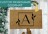 Monogram Doormat with Letter
