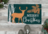 Rustic Deer Doormat, Merry Christmas