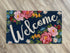 Sale - Floral Welcome Doormat, Navy Blue