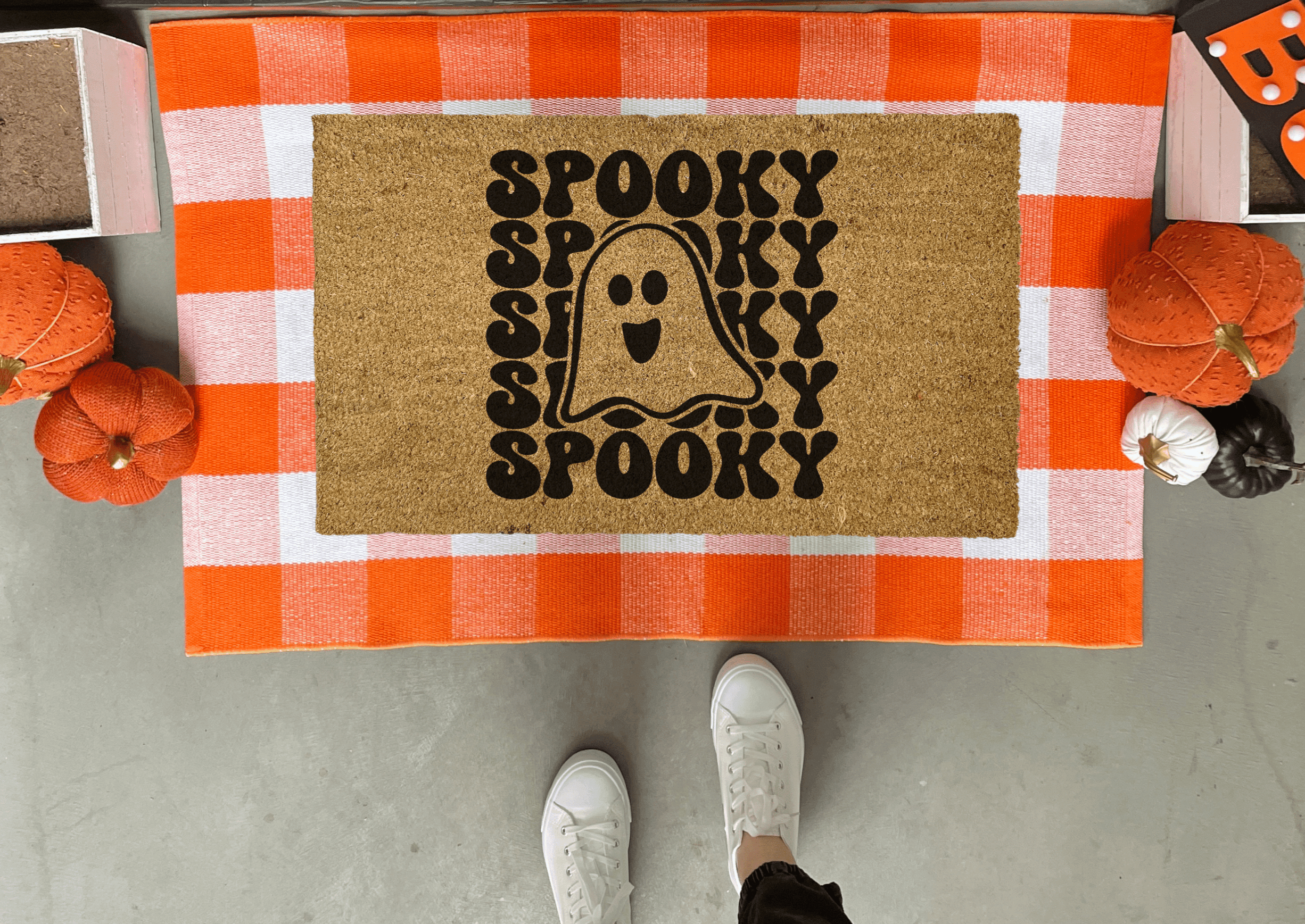 Ghost Door Mat, Halloween Doormat