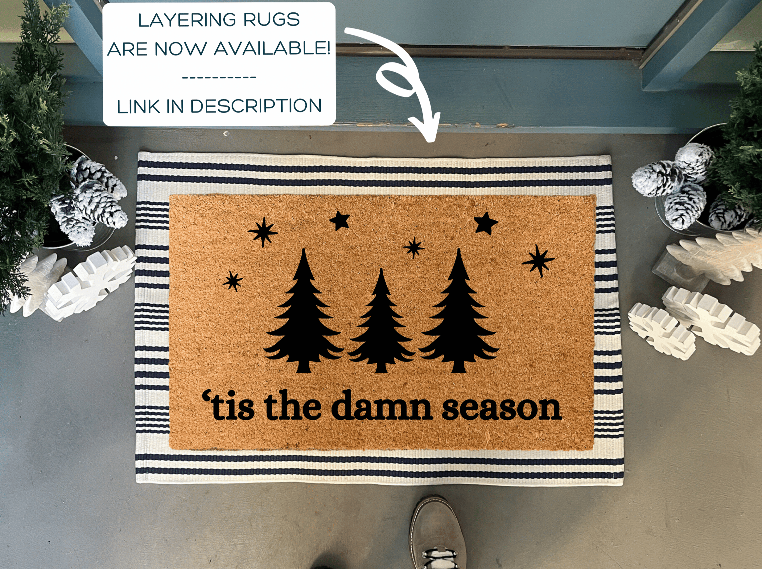 Tis the damn szn- Winter Doormat – The Minted Grove