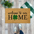 Welcome To Our Home Shamrock Doormat