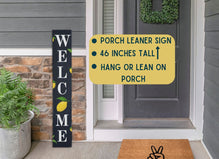 Lemon Porch Leaner Welcome Sign | Outdoor Decor by Nickel Designs