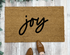 Sale - Script Joy Christmas Doormat, Black