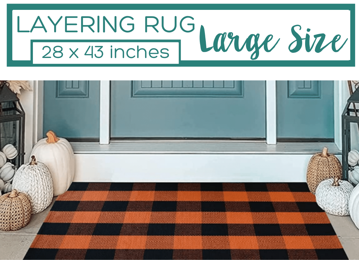 Extra Large Buffalo Plaid Doormat Layering Rug