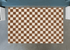 Checkerboard Accent Rug, Brown and Cream