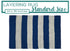 Navy and White Striped Rag Rug, 2x3 feet