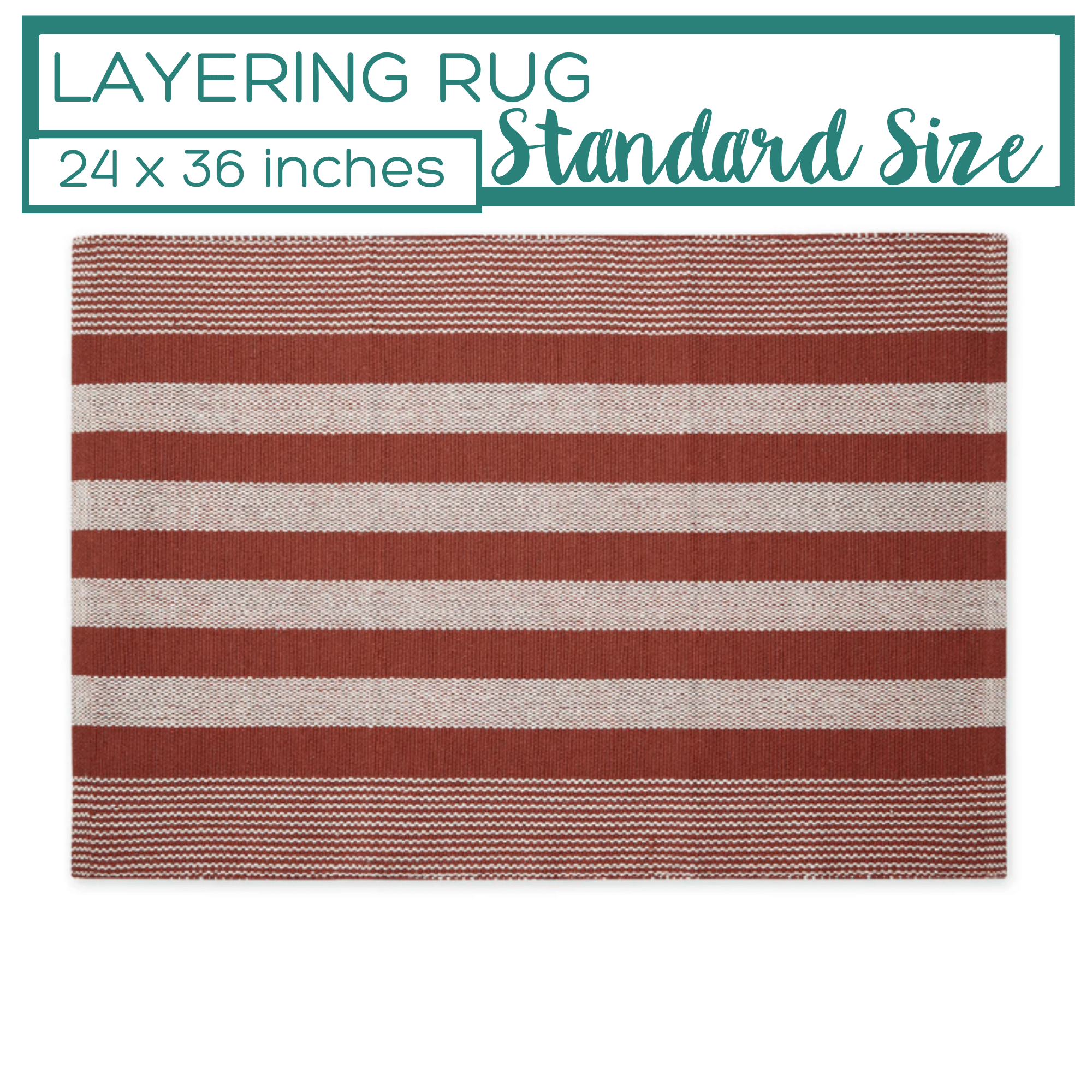 Variegated Barn Red Recycled Yarn Rug 2X3 Ft – Welcome Home by DII