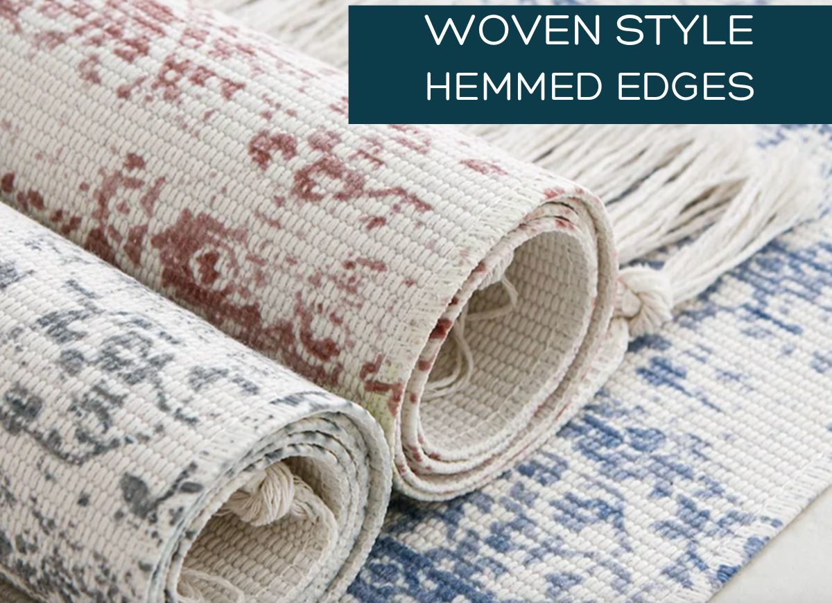 Vintage Style Accent Rug | Blue Entryway Rugs by Nickel Designs