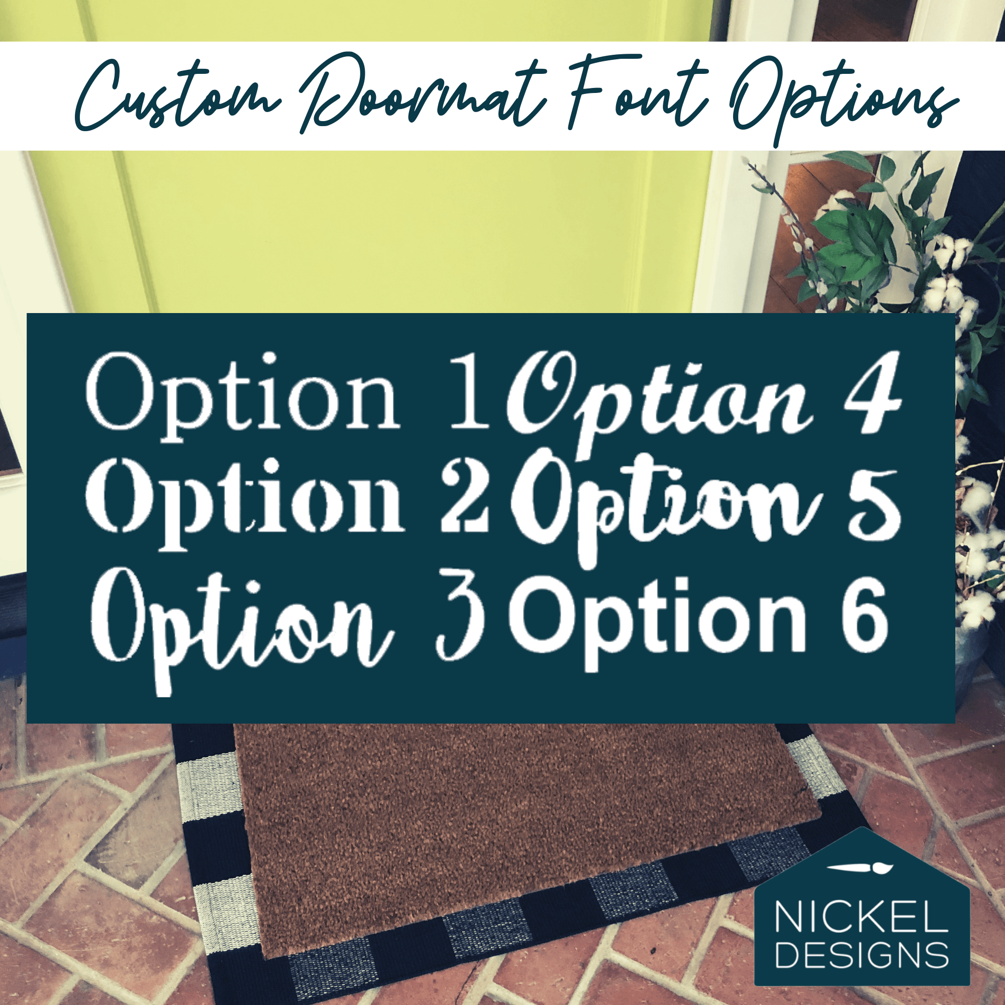 Anchor and Stripes Nautical Custom Doormat Nickel Designs Doormats