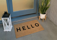 Hello Scrabble Tile Doormat  Funny Doormats by Nickel Designs