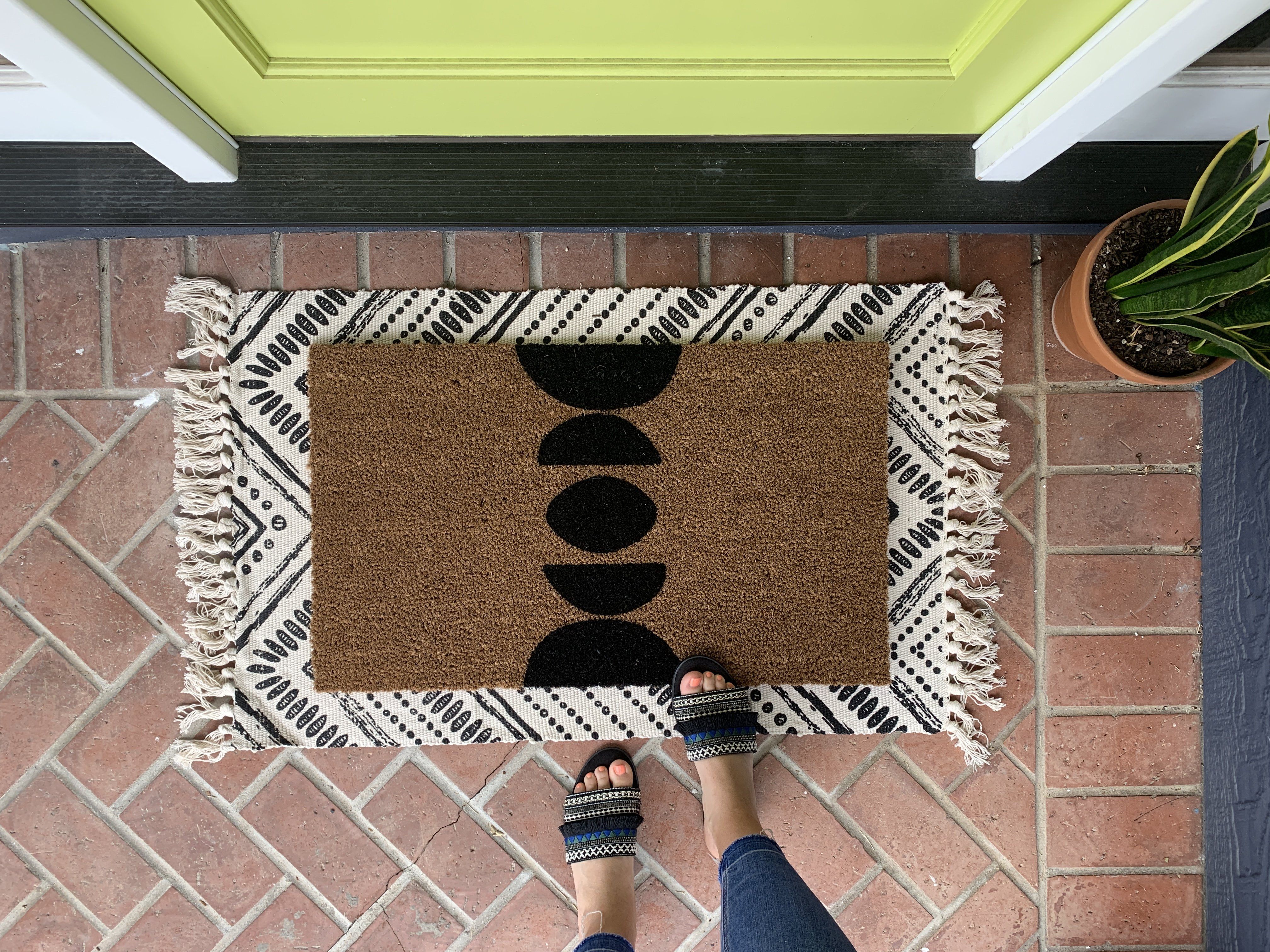 Modern YO Outdoor Doormat, Summer Doormats