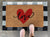 Valentine’s Door Mat – Heart Doormat with buffalo check rug by Nickel Designs 