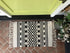 Black and White Accent Rug, 2 x 3 feet with fringe