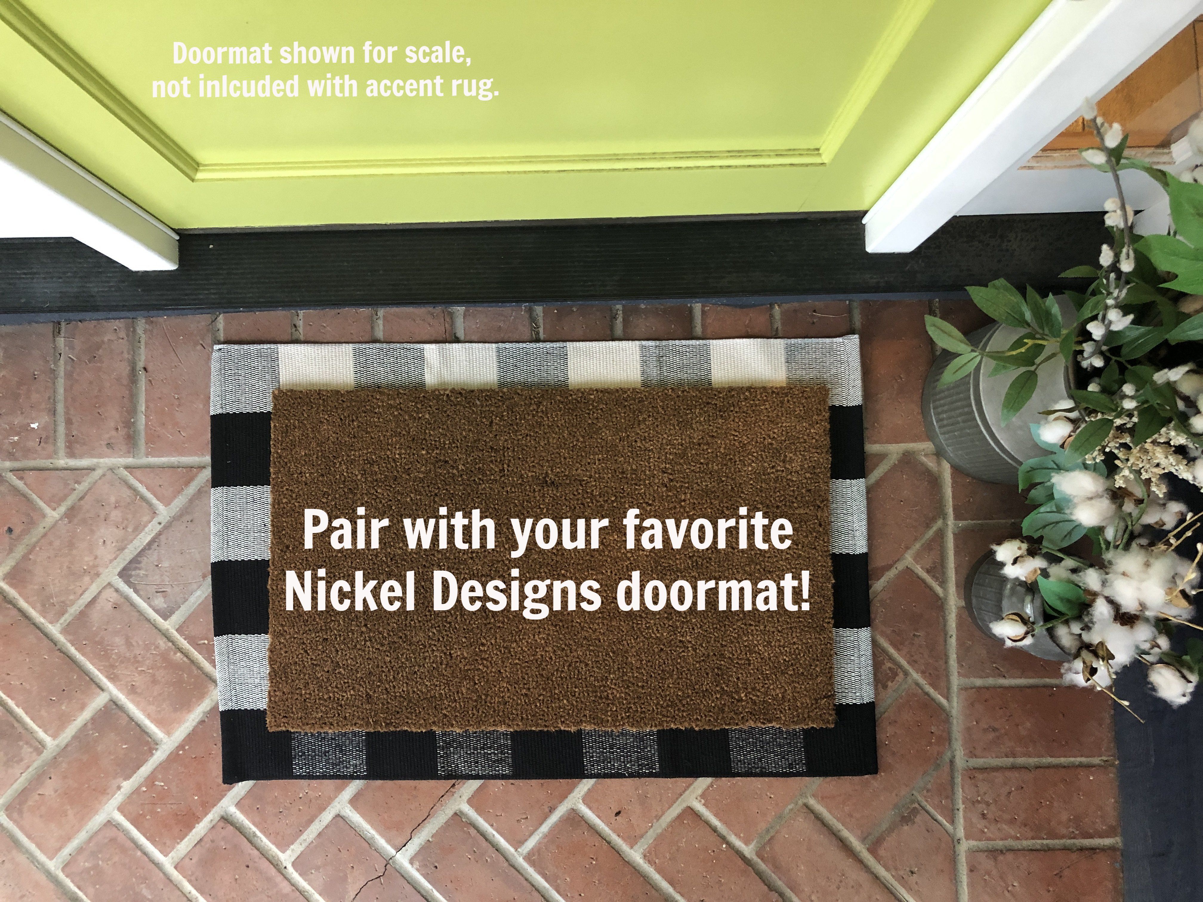 Boho Style Entryway Rug  Doormat Layering Rugs by Nickel Designs