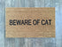 Funny Beware of Cat Animal Doormat
