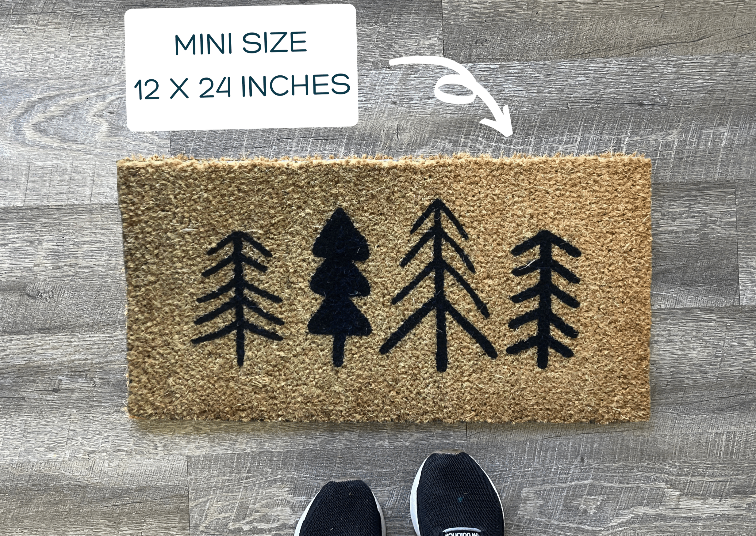 Modern Trees Rustic Winter Doormat  Door mat, Rustic winter, Custom doormat