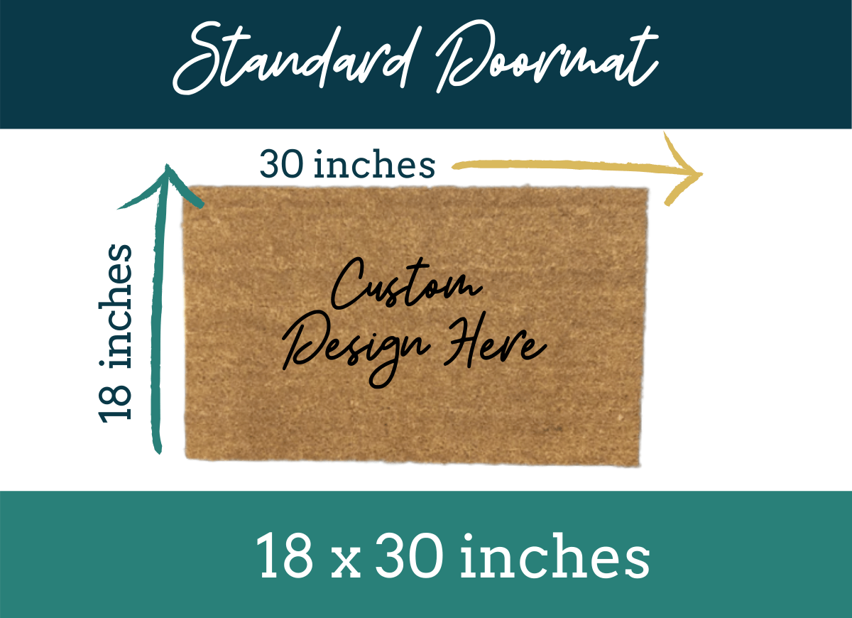 Completely Custom Personalized Doormat Standard Size 18"x 30"
