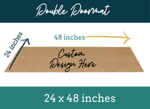 Custom Personalized Double Doormat - 24 x 36 Inch