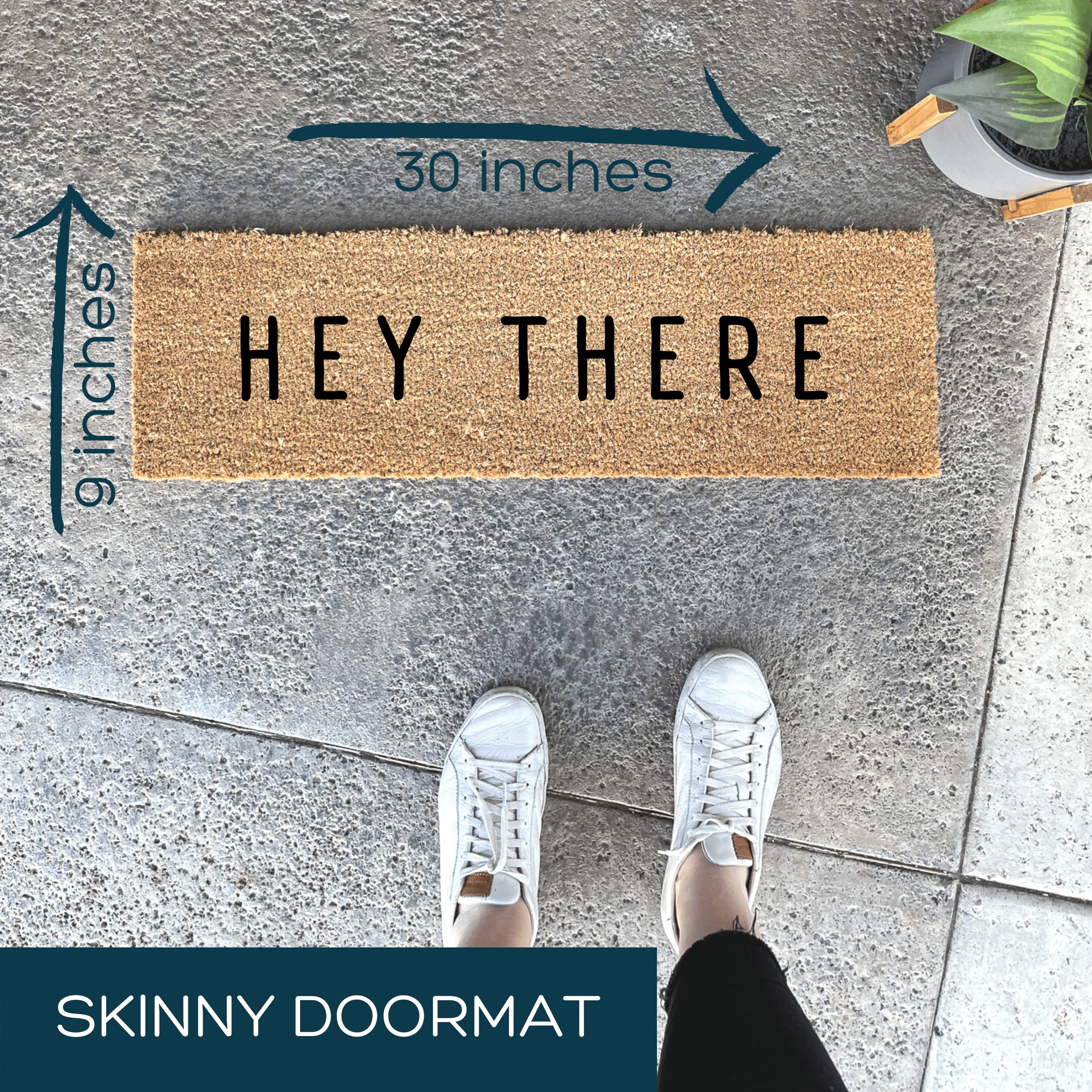 Hey There Skinny Doormat - 9 x 30