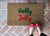 Holly Jolly Christmas Doormat - Nickel designs