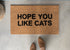 Hope You Like Cats Funny Doormat