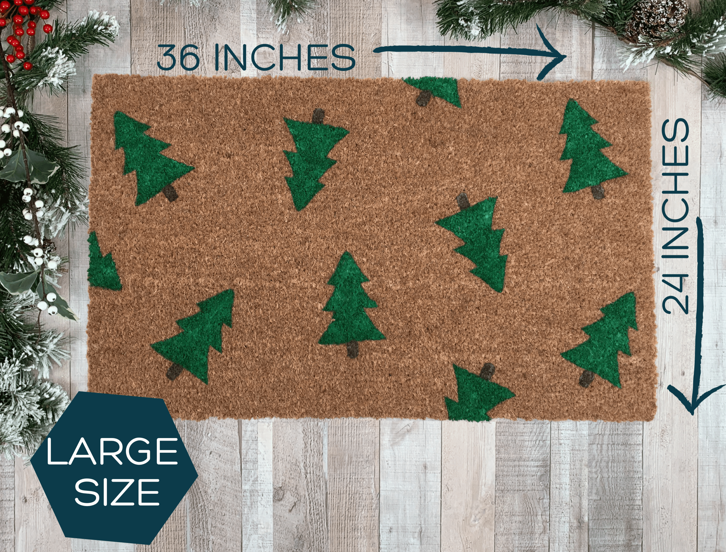 Christmas Tree Doormat, Large Doormats