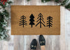 Doormat - Modern Trees Rustic Winter Doormat