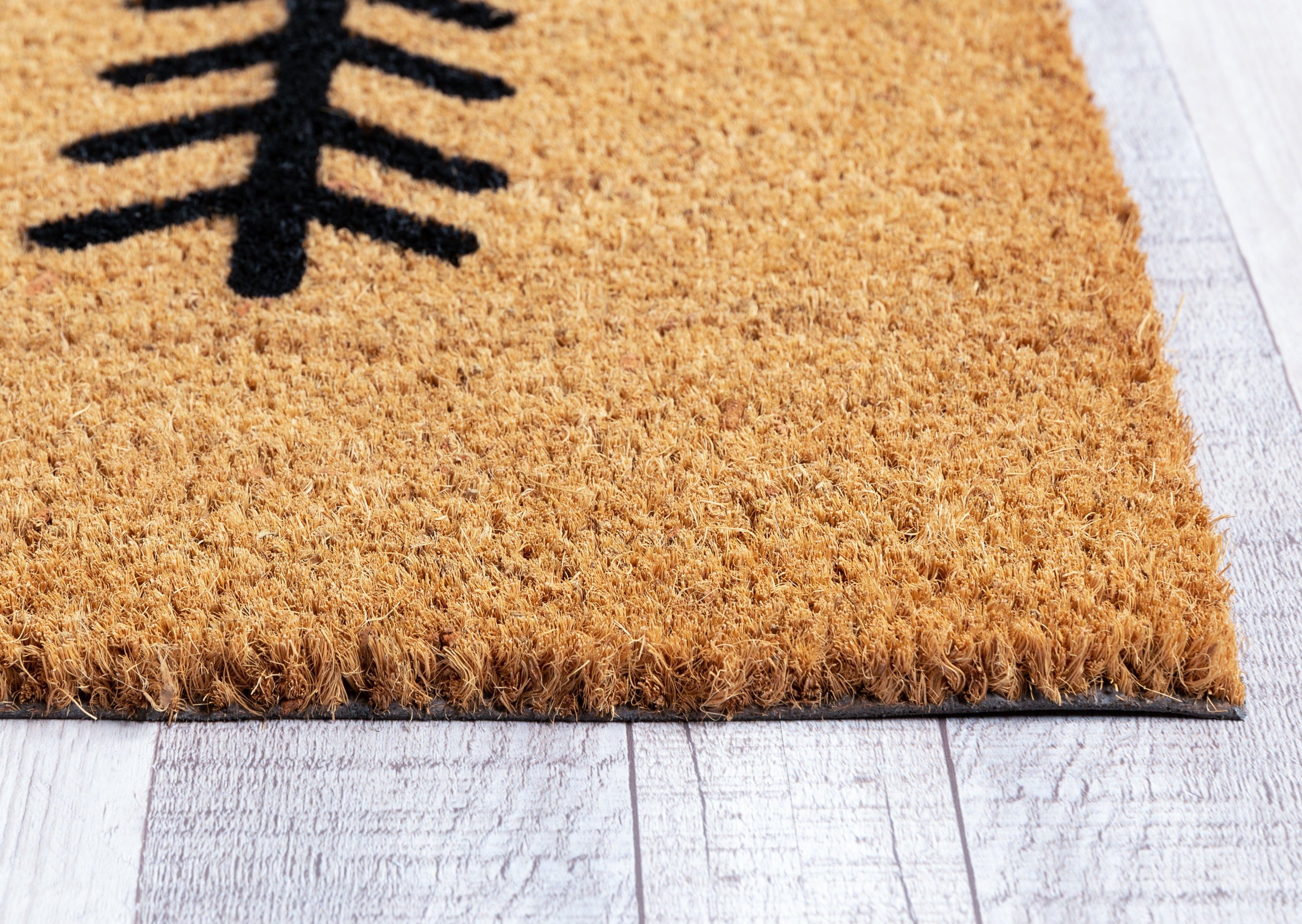 Winter Tree Line Black and Natural Holiday Doormat 18x30 + Reviews