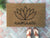 Namaste Lotus Flower Custom Doormat