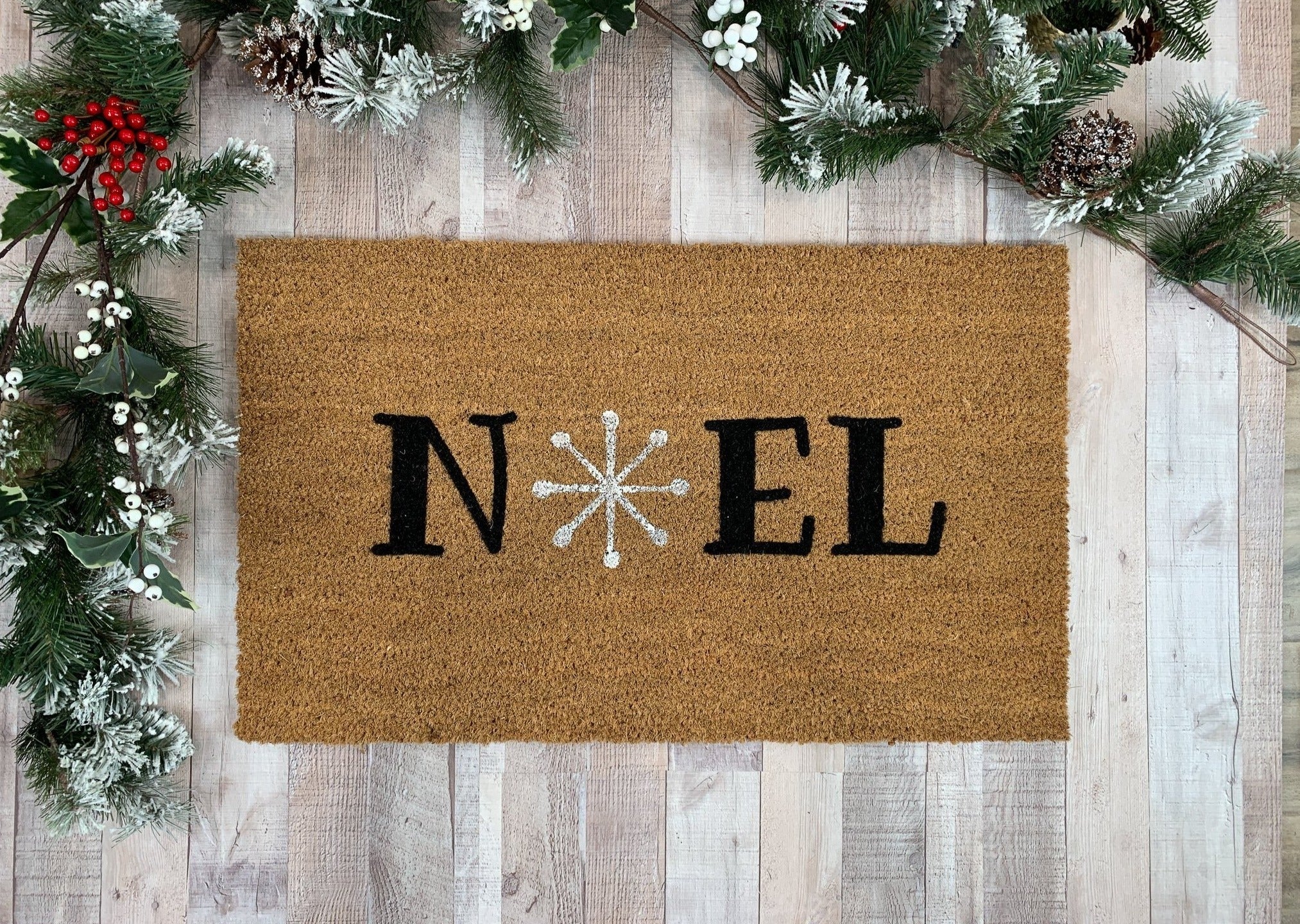Stay Cozy Buffalo Plaid Doormat  Winter Doormats by Nickel Designs