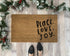 Peace Love and Joy Modern Holiday Doormat