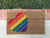 Pride Heart Rainbow Outdoor Door Mat