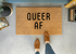 QUEER AF Pride Doormat