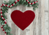 Red Heart Shaped Doormat