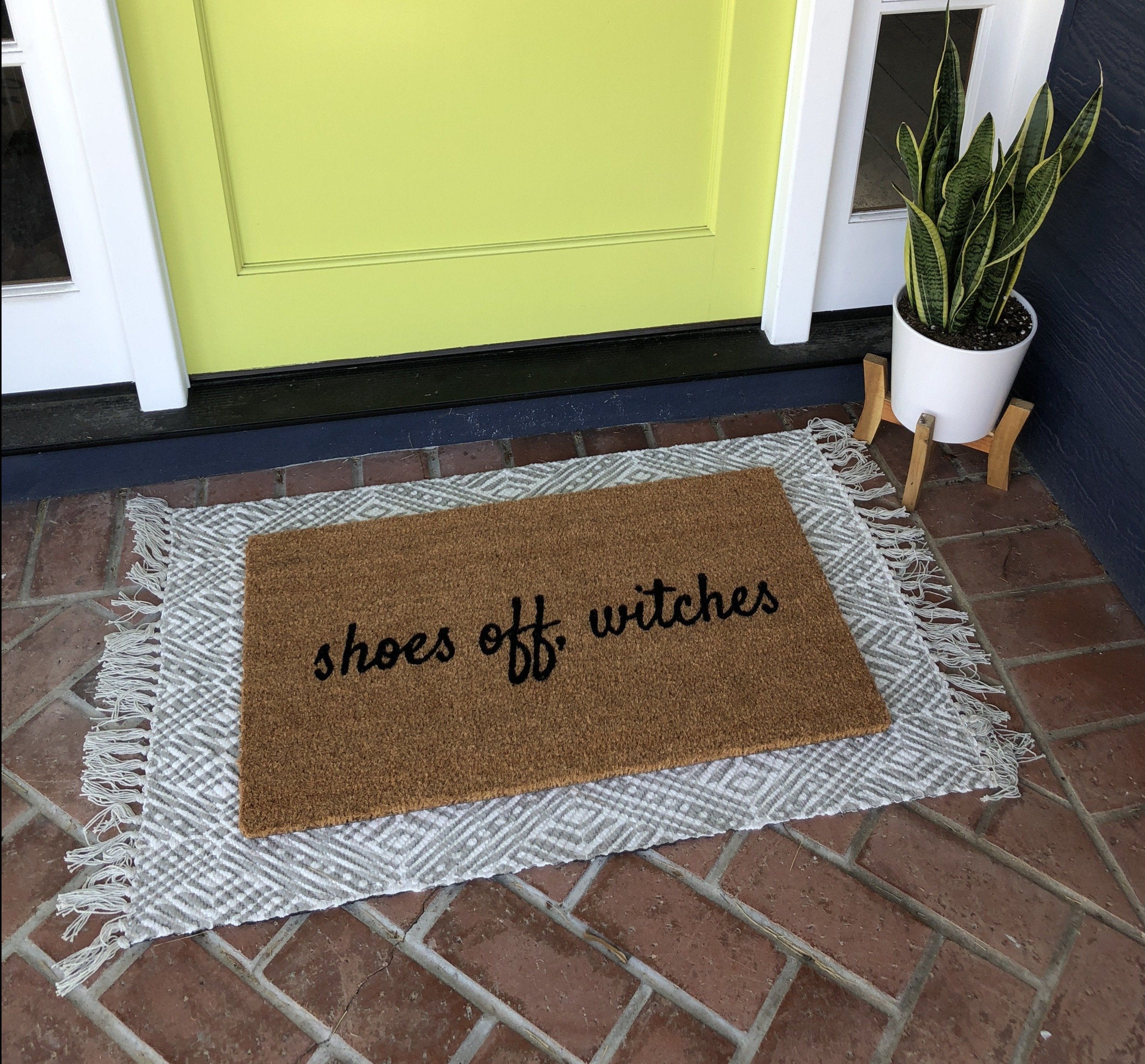 Syncfun Halloween Decoration 30 x 17 Front Door mat with Witch Shoes  Design