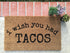 Tacos, Pizza Food Custom Personalized Funny Doormat