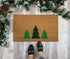 Tree Trio Modern Holiday Doormat