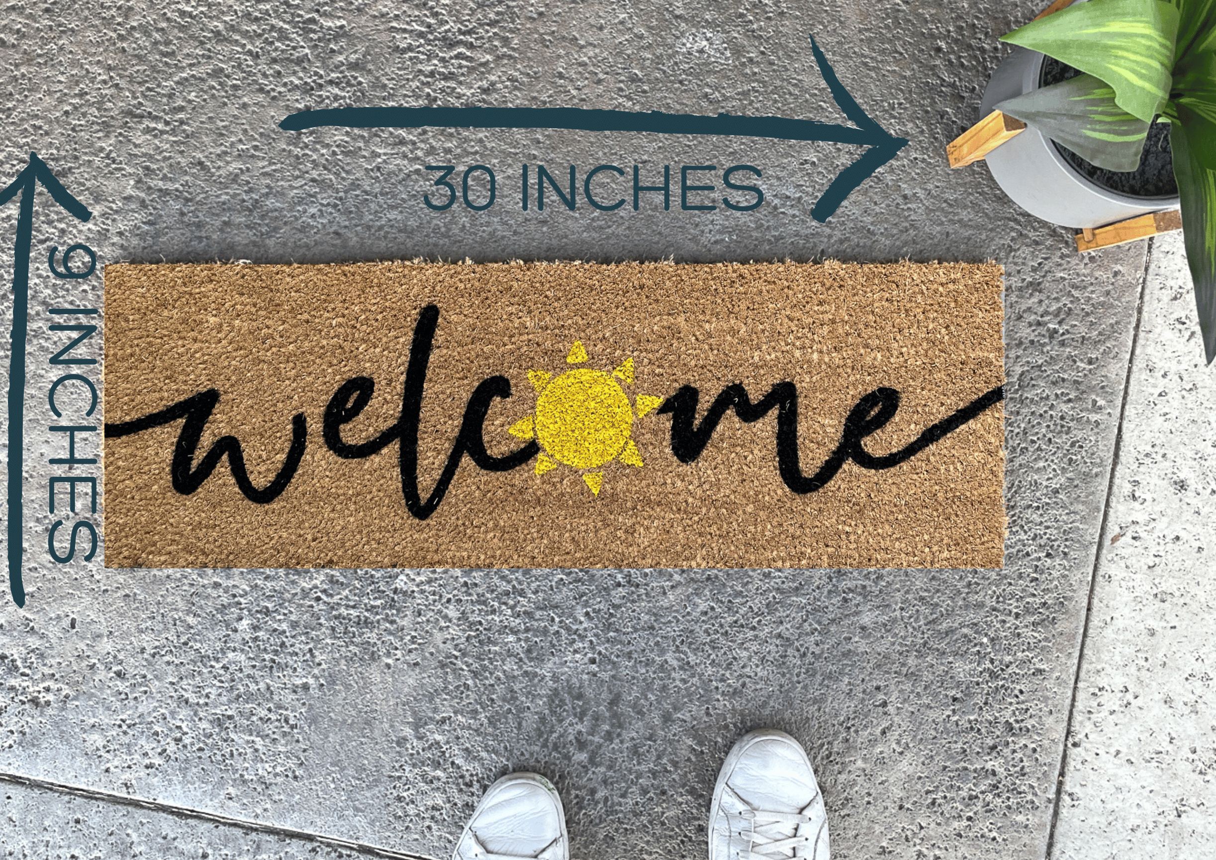 Welcome Sun Summer Doormat, Colorful Doormats