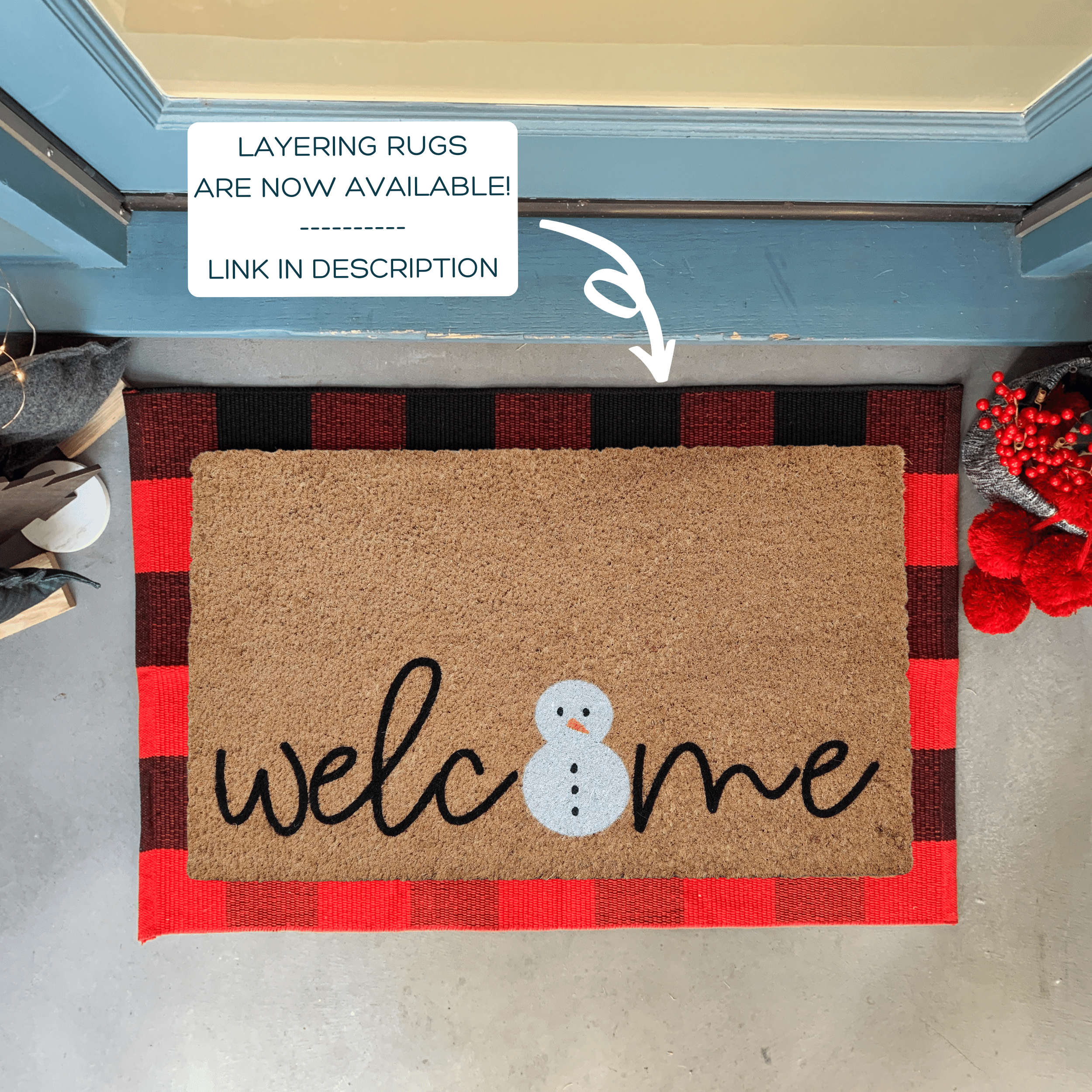 Let it Snow Doormat - Snowman Doormat - Winter Decor – UncommonDoormats