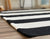 Rug - Black And White Striped Accent Rug