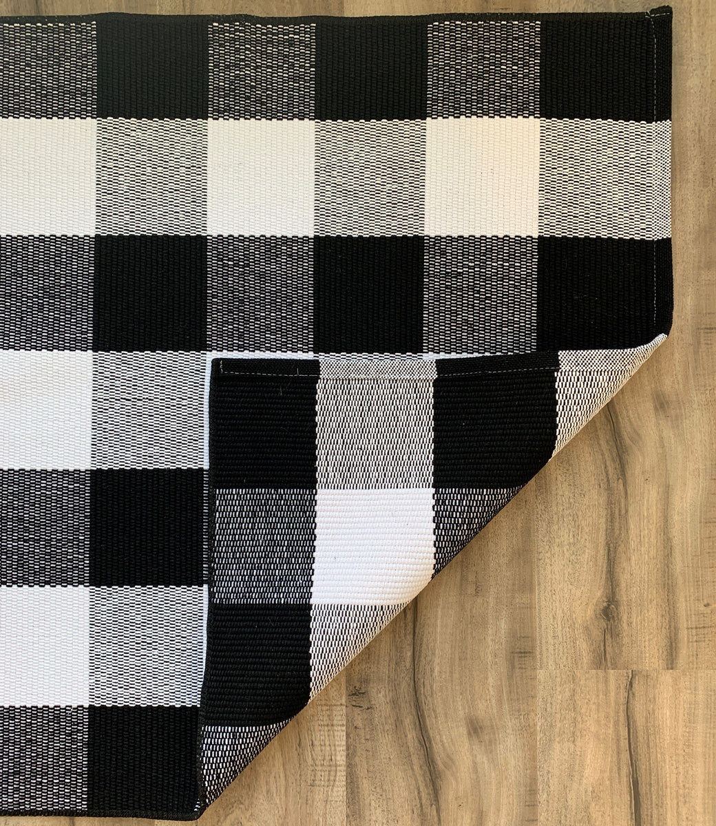 Extra Large Buffalo Plaid Doormat Layering Rug | Large Accent Rug